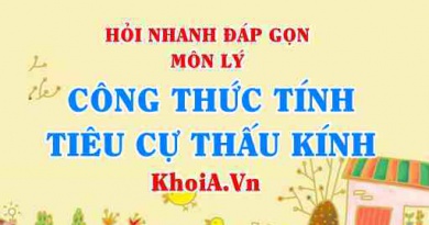 Công thức tính tiêu cự của thấu kính? Hỏi nhanh đáp gọn môn Vật lý